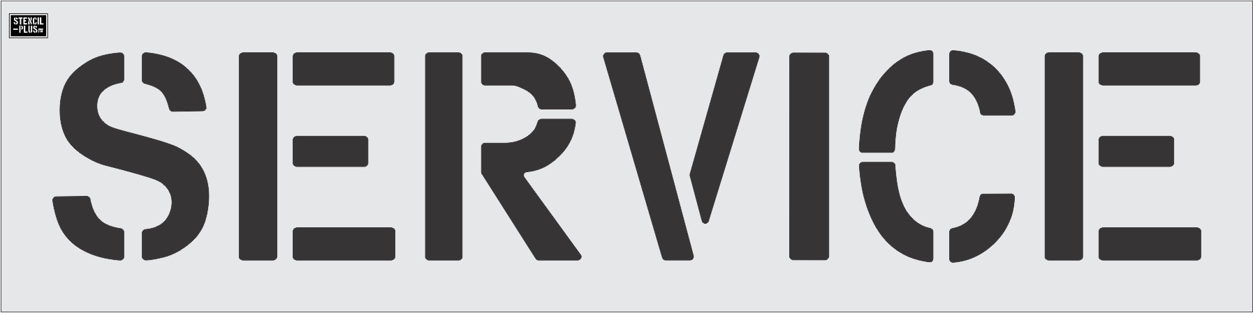 12" SERVICE - Pavement Marking Stencil