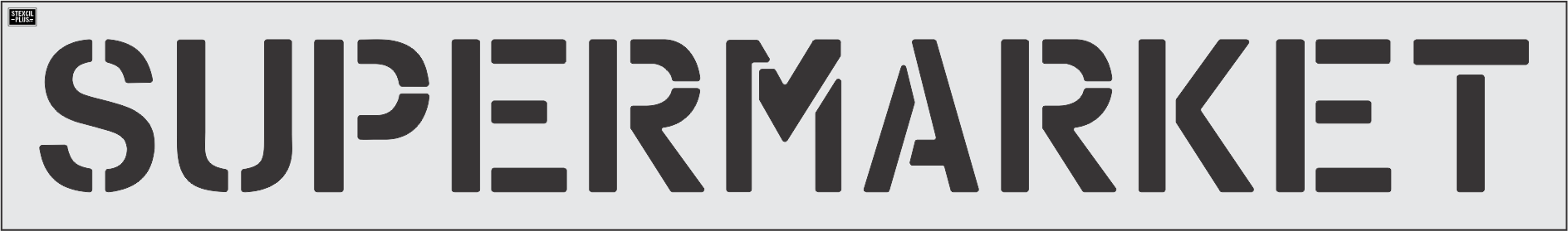 12" SUPERMARKET- Pavement Marking Stencil