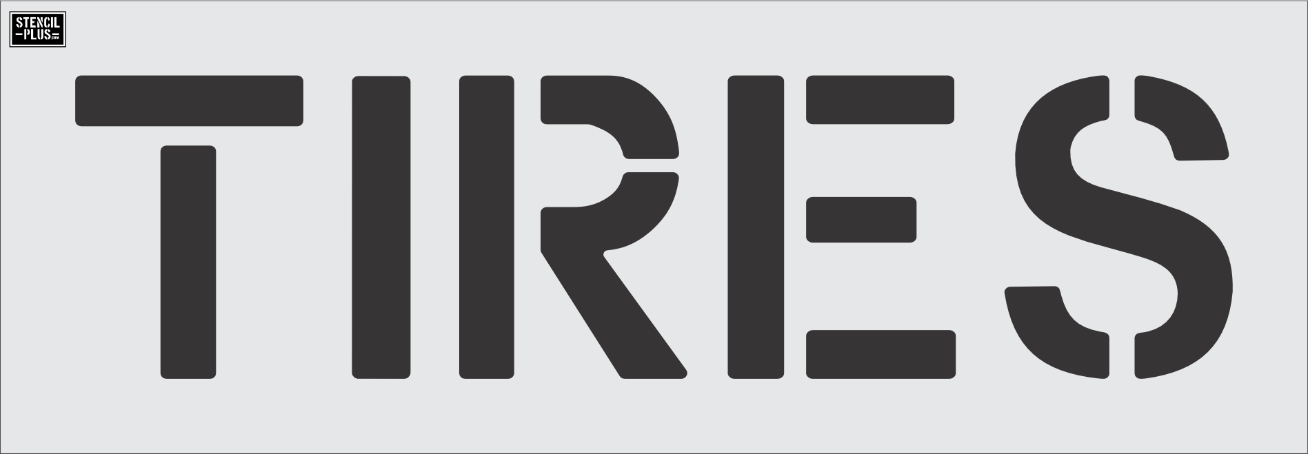 12" TIRES- Pavement Marking Stencil