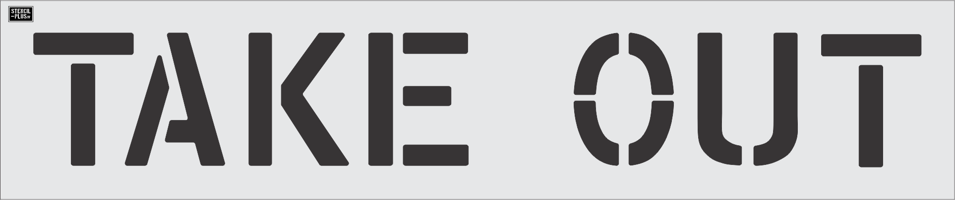 12" TAKE OUT- Pavement Marking Stencil
