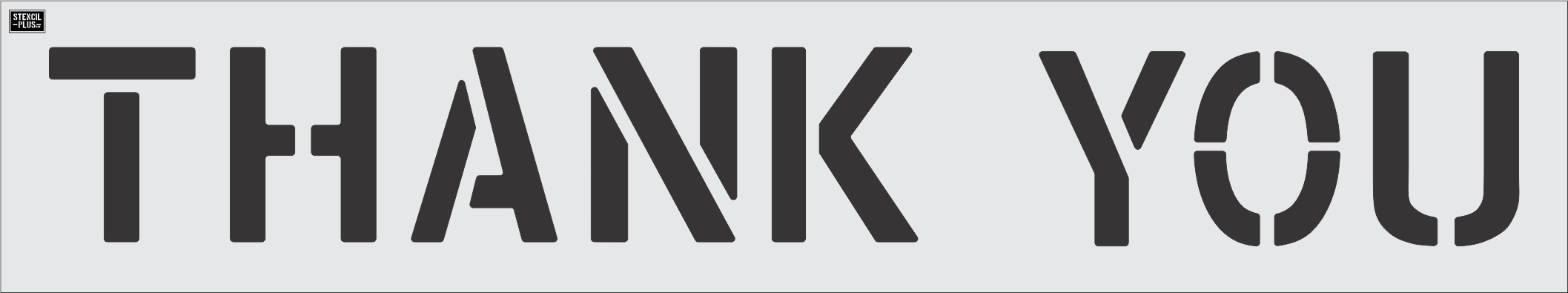 12" THANK YOU- Pavement Marking Stencil