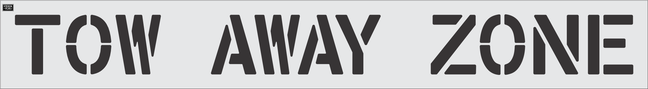 12" TOW AWAY ZONE- Pavement Marking Stencil