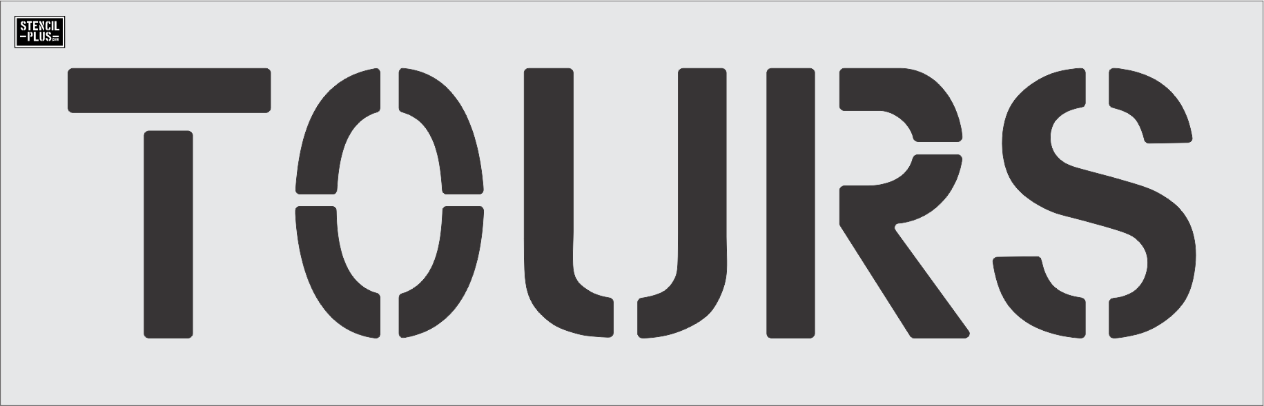 12" TOURS Pavement Marking Stencil