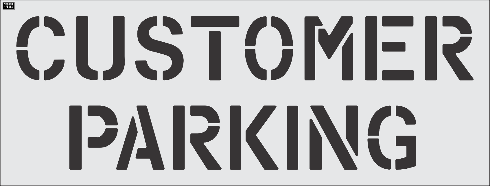 12" CUSTOMER / PARKING Pavement Marking Stencil