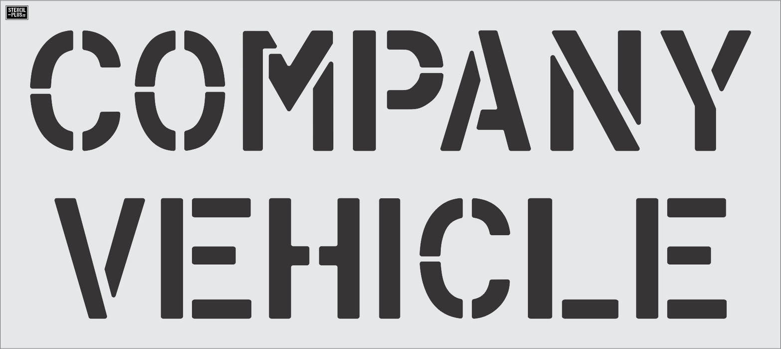 12" COMPANY / VEHICLE Pavement Marking Stencil