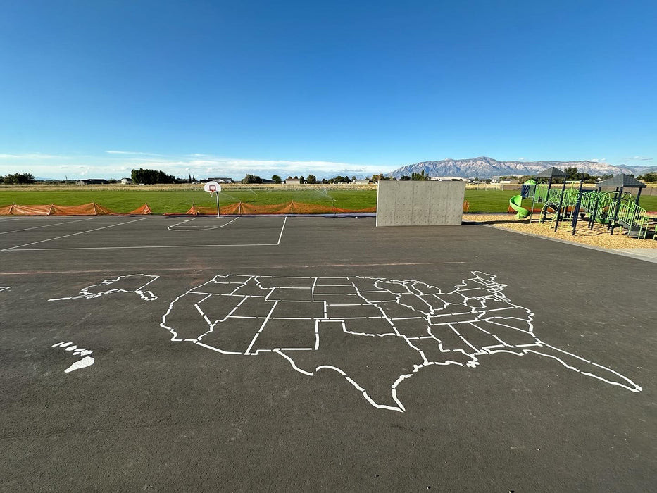 19' x 30' US Map Playground Stencil