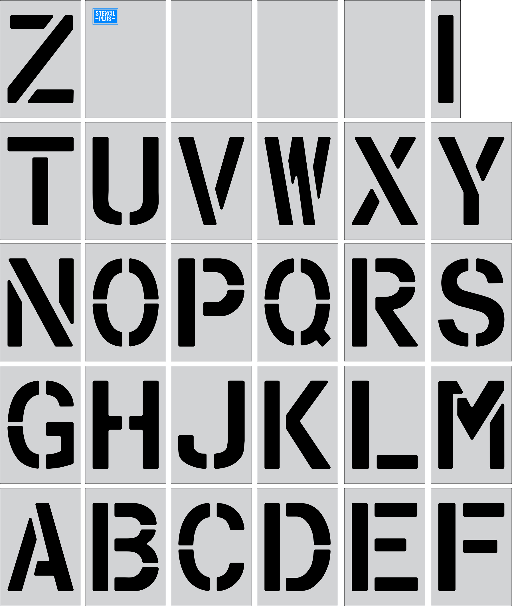 American Striping Co. 4-Number Stencil Set – 60 Mil LDPE For Parking Lots & Playgrounds