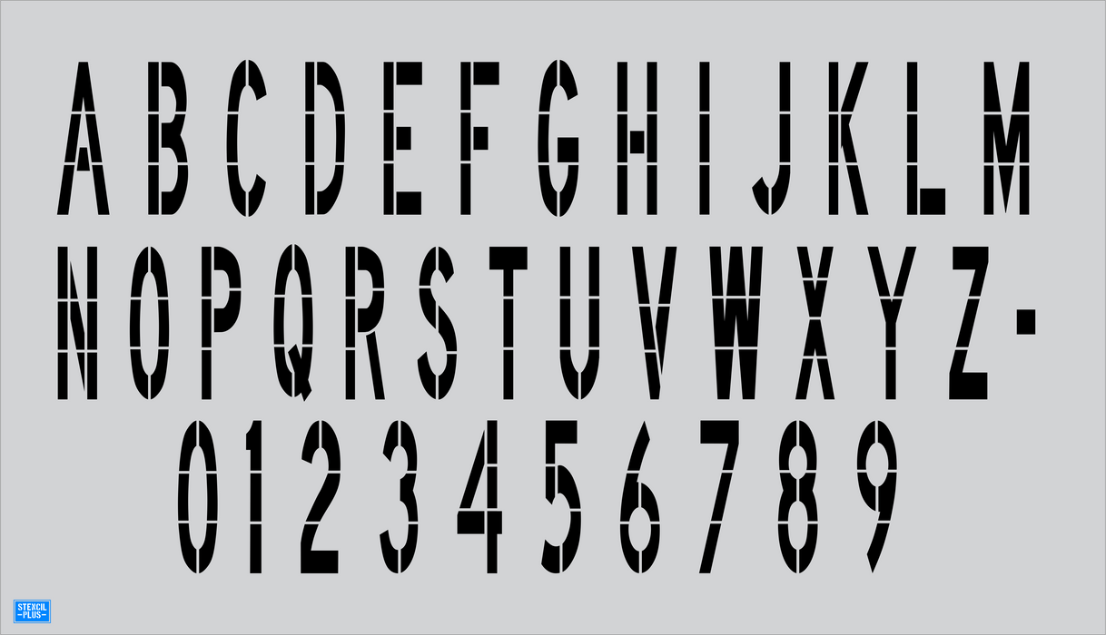Stencil Plus Alphabet Kits .060 / 1 96" x 16" DOT Individual Alphabet/Number Stencil 1 pc