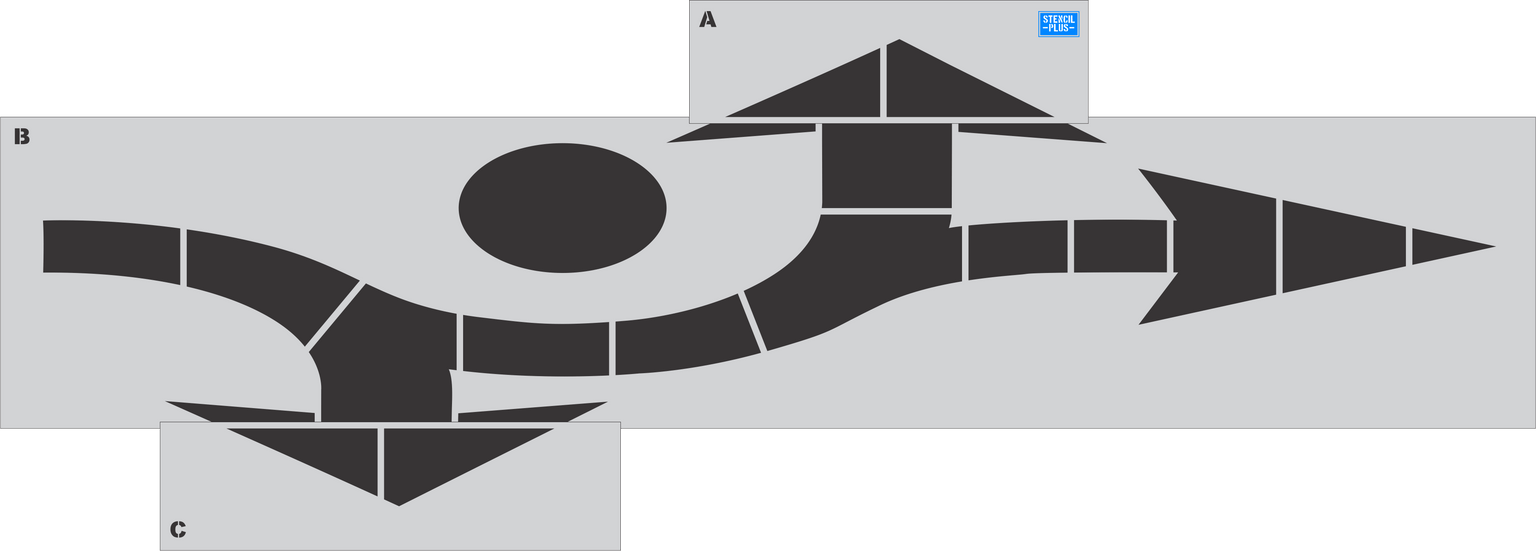 DOT / FHWA Turn Arrows — Stencil Plus