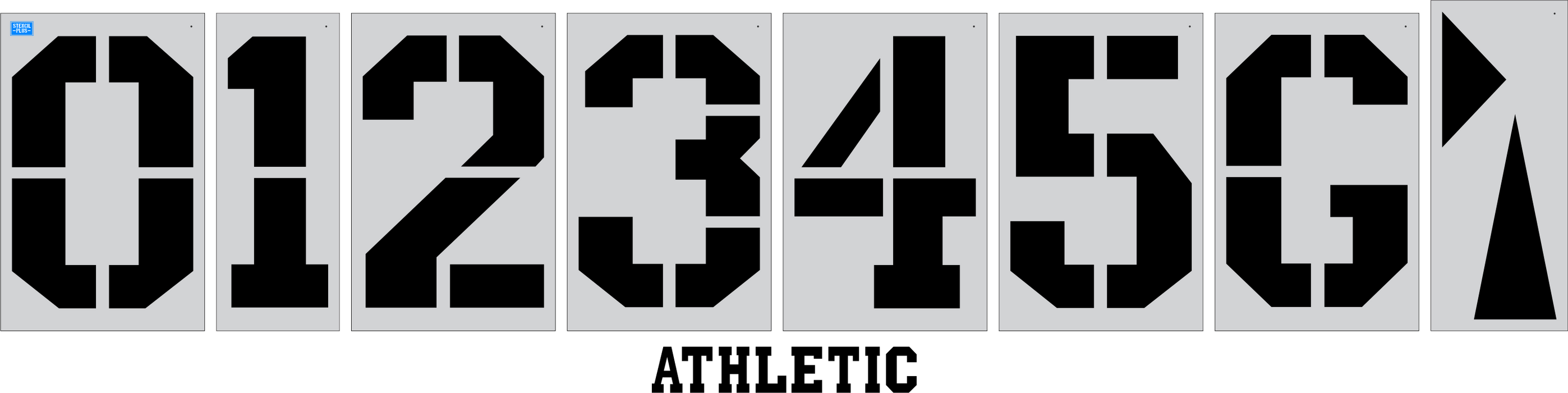 Stencil Plus Field Stencils .60 / Athletic 72" x 48" Football Field Number Athletic Marking Track & Field Stencils
