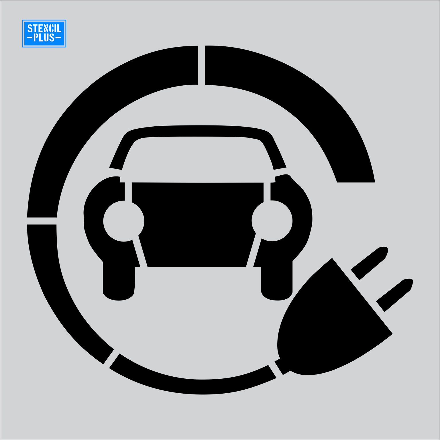 EV Electric Vehicle Stencils Stencil Plus