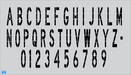 Stencil Plus Pavement Marking .060 / 1 48" x 16" DOT Individual Alphabet/Number 1 pc Pavement Marking Stencil