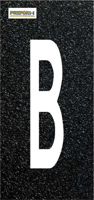 Preform LLC Preformed Thermoplastic B / .90 / 10" Preformed Thermoplastic Individual Letters  10" Pavement Marking