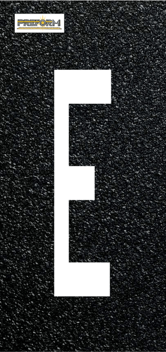 Preform LLC Preformed Thermoplastic E / .90 / 10" Preformed Thermoplastic Individual Letters  10" Pavement Marking