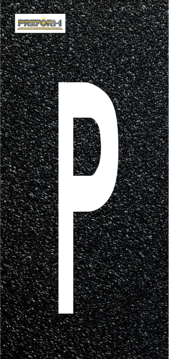 Preform LLC Preformed Thermoplastic P / .90 / 10" Preformed Thermoplastic Individual Letters  10" Pavement Marking