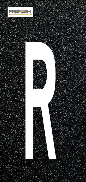 Preform LLC Preformed Thermoplastic R / .90 / 10" Preformed Thermoplastic Individual Letters  10" Pavement Marking