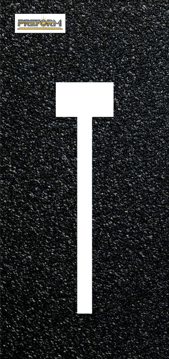 Preform LLC Preformed Thermoplastic T / .90 / 10" Preformed Thermoplastic Individual Letters  10" Pavement Marking