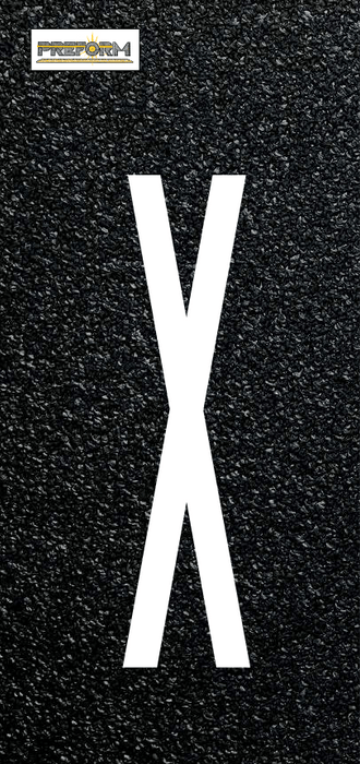 Preform LLC Preformed Thermoplastic X / .90 / 10" Preformed Thermoplastic Individual Letters  10" Pavement Marking