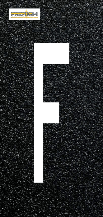 Preform LLC Preformed Thermoplastic F / .90 / 12" Preformed Thermoplastic Individual Letters  12" Pavement Marking