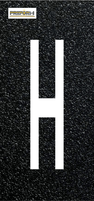 Preform LLC Preformed Thermoplastic H / .90 / 12" Preformed Thermoplastic Individual Letters  12" Pavement Marking