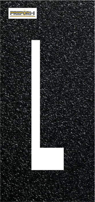 Preform LLC Preformed Thermoplastic L / .90 / 12" Preformed Thermoplastic Individual Letters  12" Pavement Marking