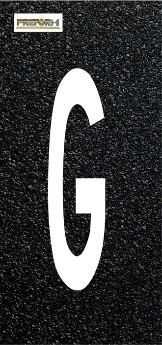 Preform LLC Preformed Thermoplastic G / .90 / 18" Preformed Thermoplastic Individual Letters  18" Pavement Marking