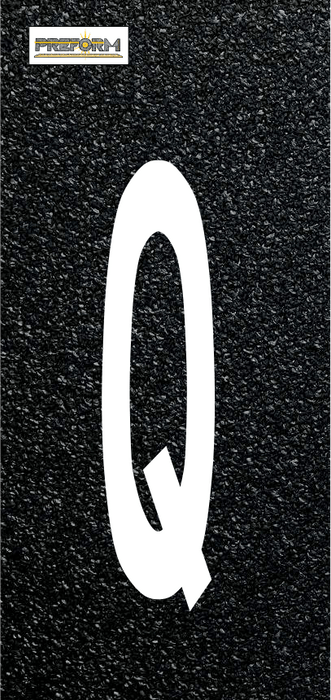 Preform LLC Preformed Thermoplastic Q / .90 / 18" Preformed Thermoplastic Individual Letters  18" Pavement Marking