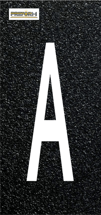 Preform LLC Preformed Thermoplastic A / .90 / 48" Preformed Thermoplastic Individual Letters  48" Pavement Marking