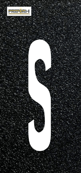 Preform LLC Preformed Thermoplastic S / .90 / 8" Preformed Thermoplastic Individual Letters  8" Pavement Marking