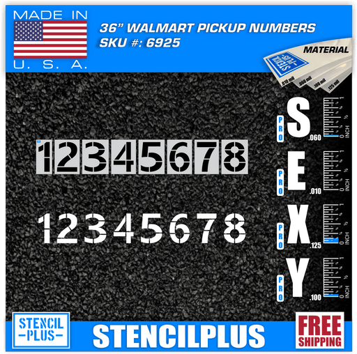 Stencil Plus Retail Chains .060 / 1 36" WALMART PICKUP NUMBERS