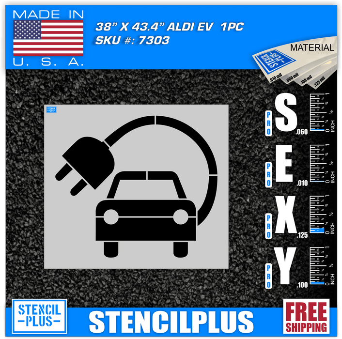 Stencil Plus Retail Chains .060 ML Aldi Electric Vehicle