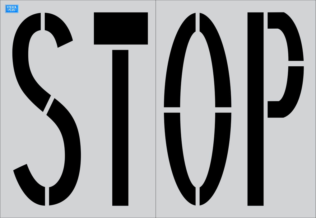 Stencil Plus Retail Chains .60 Chick-Fil-A 48" STOP Parking Lot Pavement Marking Stencil