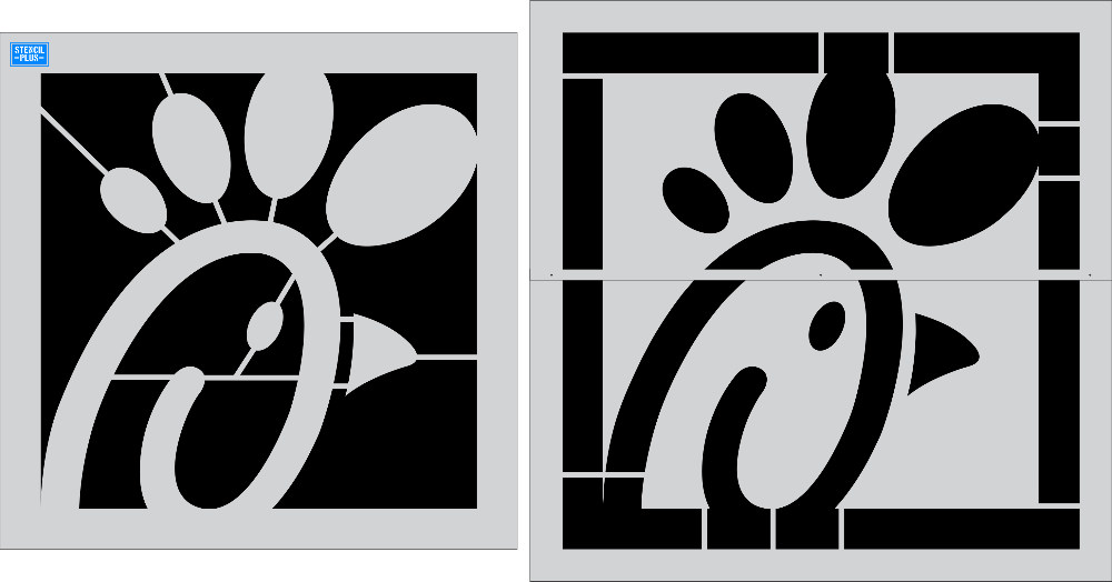 Stencil Plus Retail Chains .060 Chick-Fil-A Logo 2 part