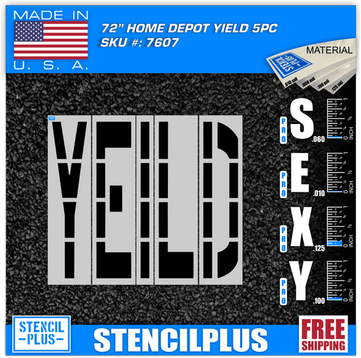 Stencil Plus Retail Chains .060 ML Home Depot 72" YIELD