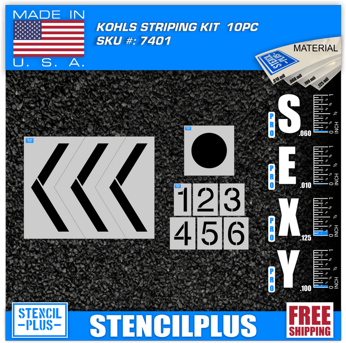 Stencil Plus Retail Chains .060 ML Kohl's Pickup Stencil Kit