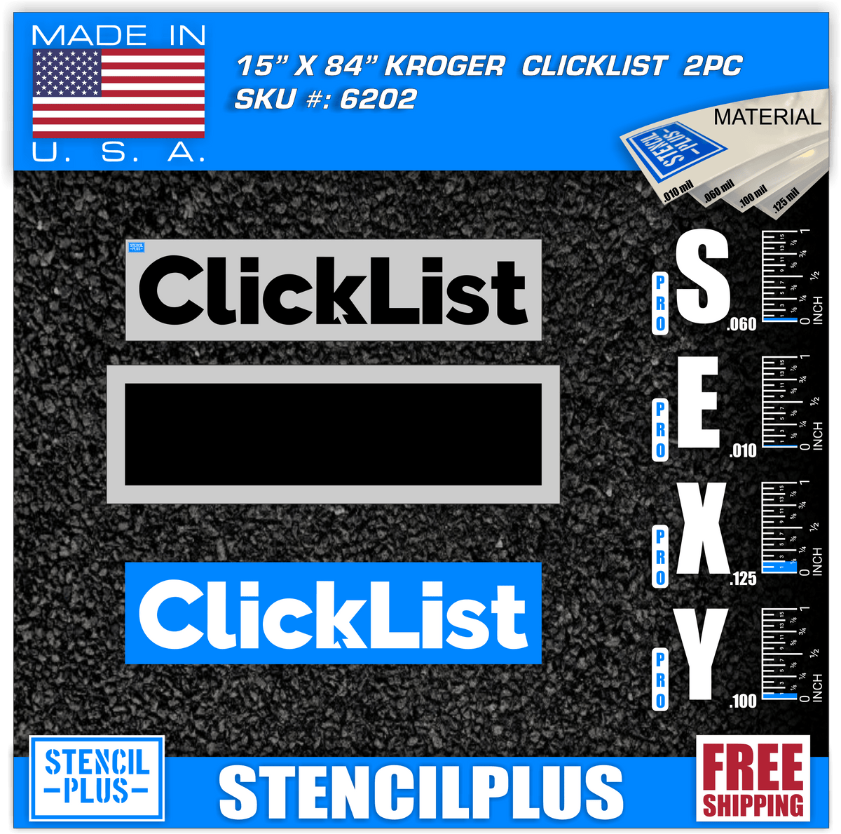Kroger Click list — Stencil Plus