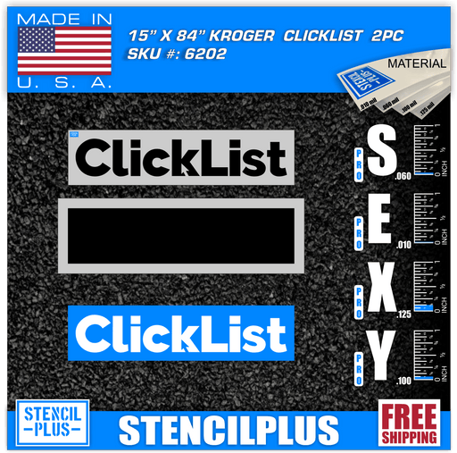 Stencil Plus Retail Chains .060 ML Kroger Click list