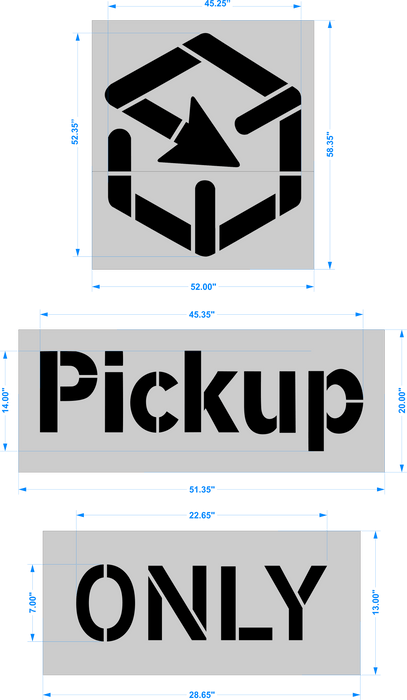 Stencil Plus Retail Chains Lowe's Pickup 3 PC Kit