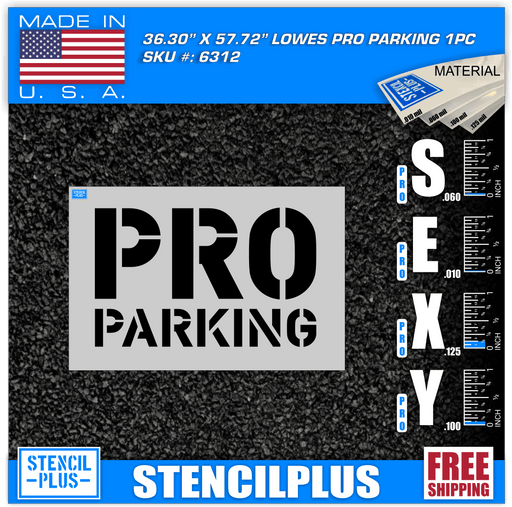 Stencil Plus Retail Chains .060 ML Lowe's PRO Parking