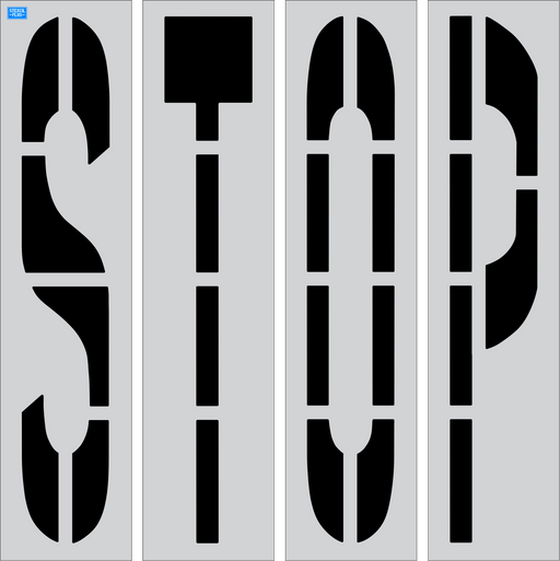Stencil Plus Retail Chains .60 Walmart 96" Word - STOP DOT Font Parking Lot Pavement Marking Stencil