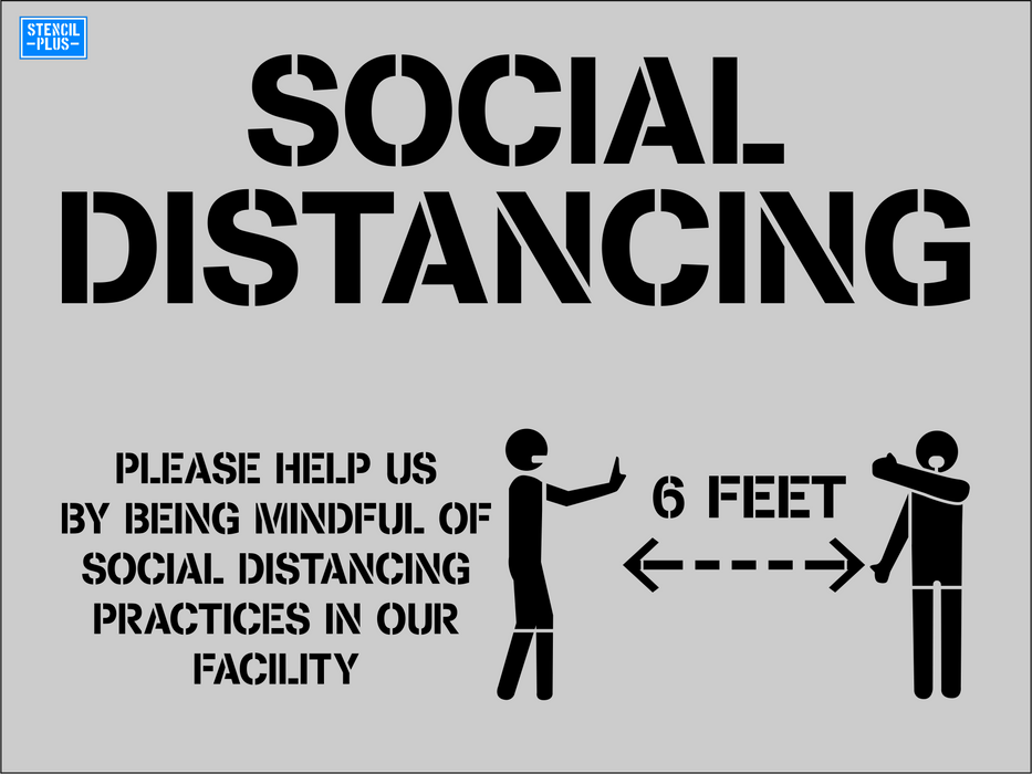 Stencil Plus .010 Social Distancing Disclaimer