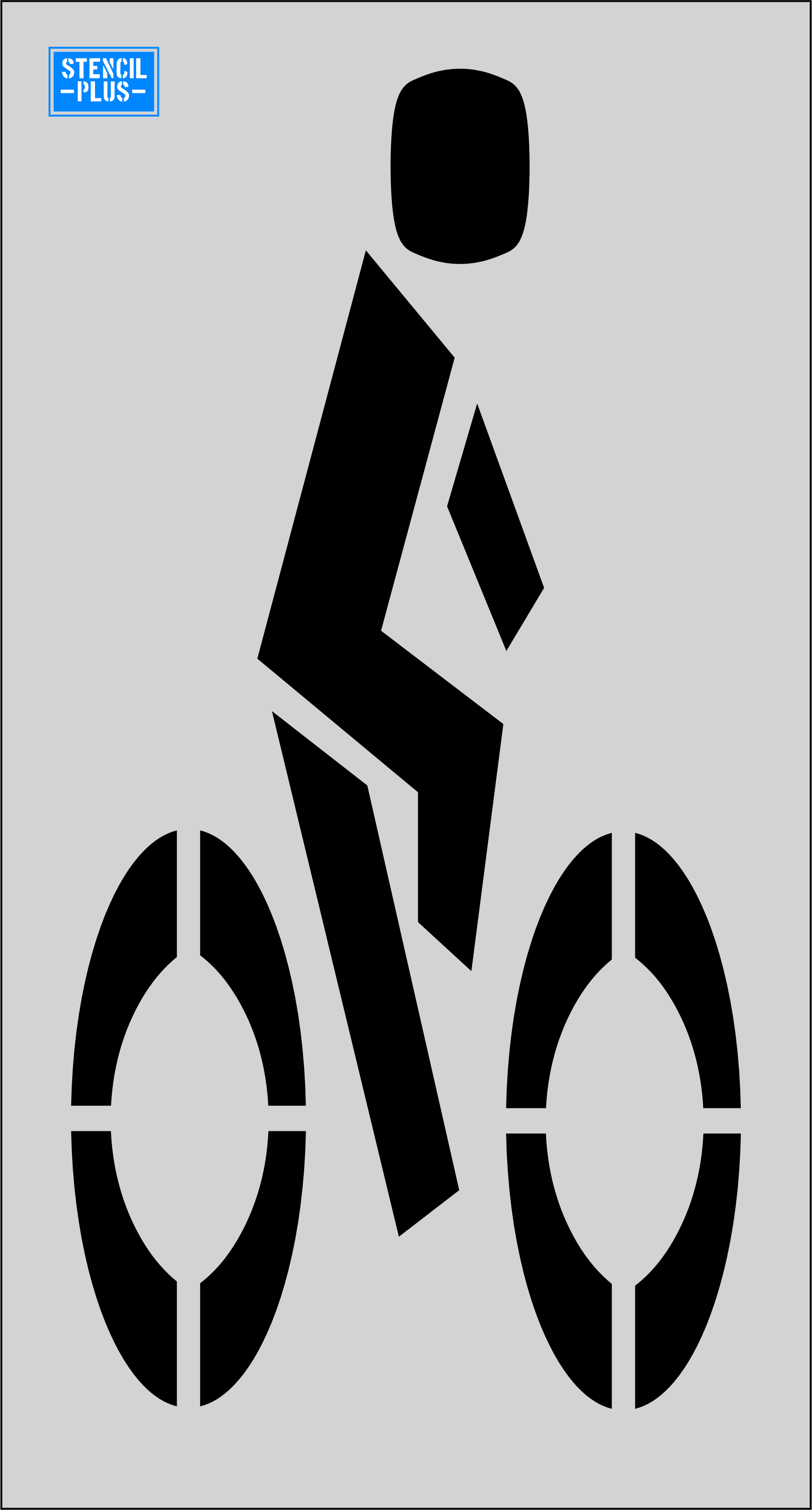 48 Bike Lane Symbol Stencil Parking Lot Pavement Marking Stencil Plus