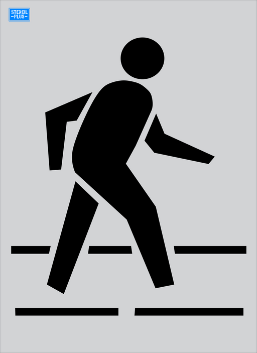 Stencil Plus Stencil .060 52” Pedestrian Crossing Symbol Stencil Pavement Marking Stencil