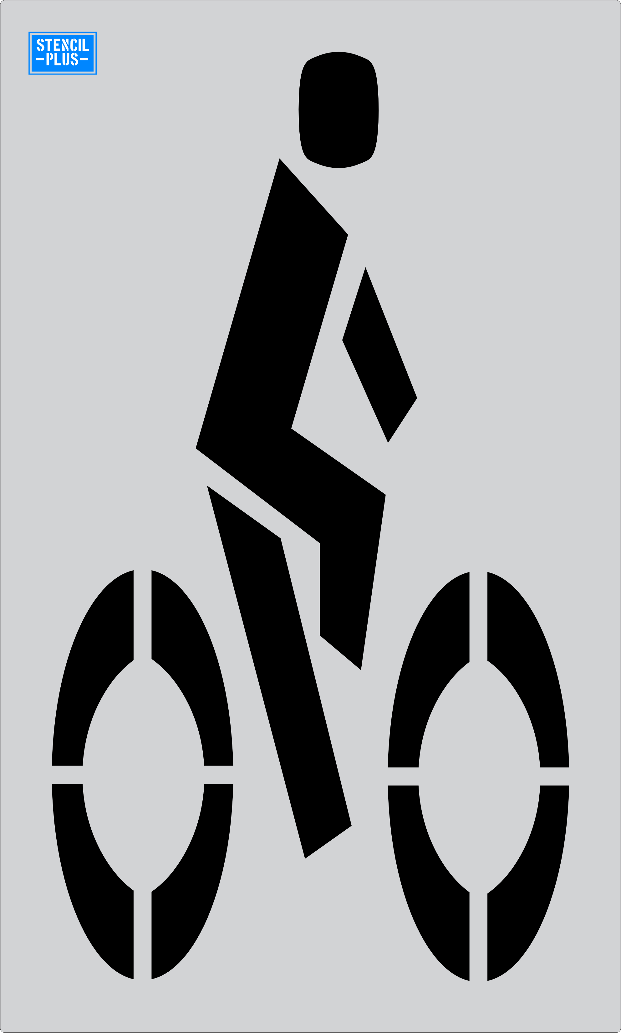 54 Bike Lane Symbol Stencil Parking Lot Pavement Marking Stencil Plus