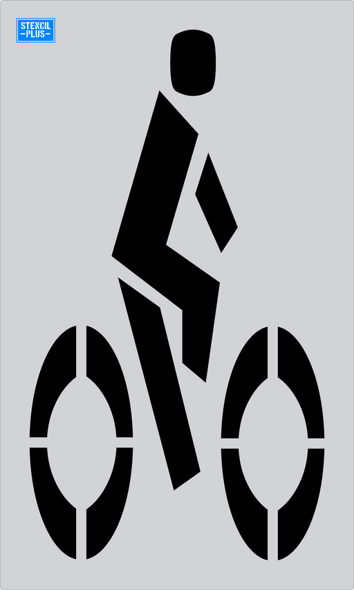 Stencil Plus Stencil .060 54" Bike Lane Symbol  Parking Lot Pavement Marking  Stencil