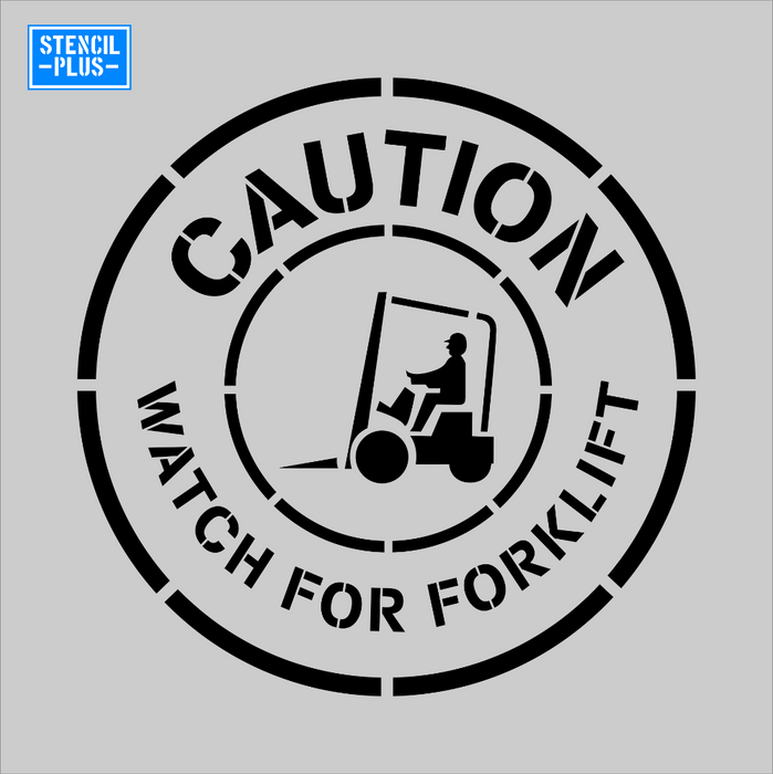 Stencil Plus Stencil .010 Caution Watch for Forklift Safety Warehouse Stencil Industrial OSHA Stencil