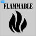 Stencil Plus Stencil .060 FLAMMABLE with Flame Symbol Warehouse Industrial Safety OSHA Stencil