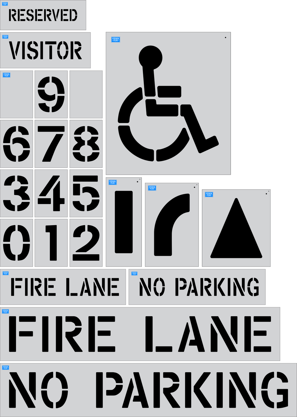 NO PARKING Stencils — Stencil Plus