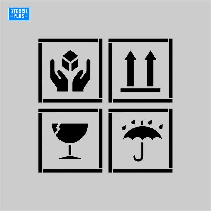 Shipping Department Box Handling Stencil Kit Warehouse Industrial ...