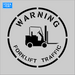 Stencil Plus Stencil .060 WARNING FORKLIFT TRAFFIC with Forklift Symbol Stencil/Warehouse/Industrial/Safety/OSHA Stencil